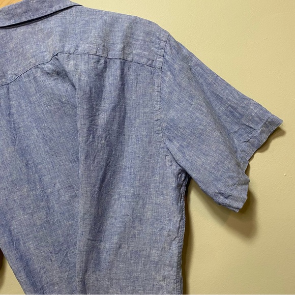 UNTUCKit Linen Valente Short Sleeve Shirt Size L - Picture 12 of 13